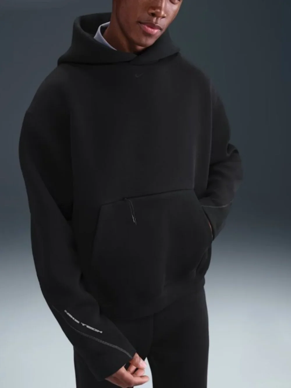Nike Tech Fleece Oversized Heavyweight Black Hoodie Men’s Size Small HV6535-010